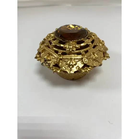 Florenza Gold Toned Trinket Box - Picture 4 of 7